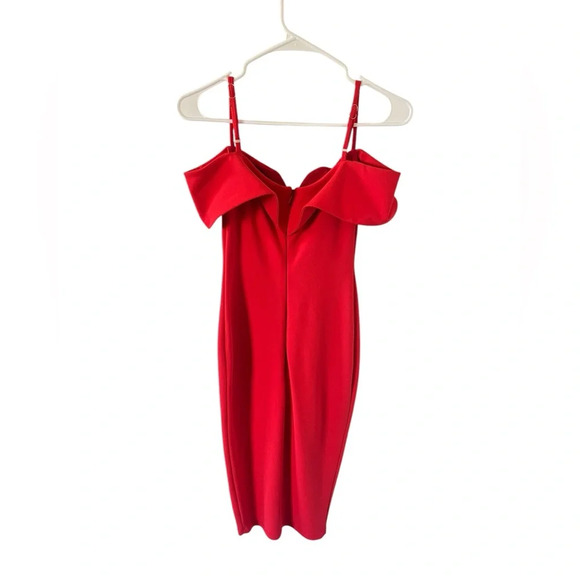 Nookie Pretty Woman Midi Dress in Cherry Red - Picture 5 of 11